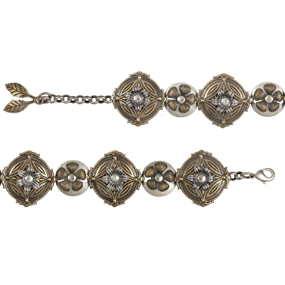 Antiqued Silver Plated Brass Shield Charms Accents - Set of Six - S-C210