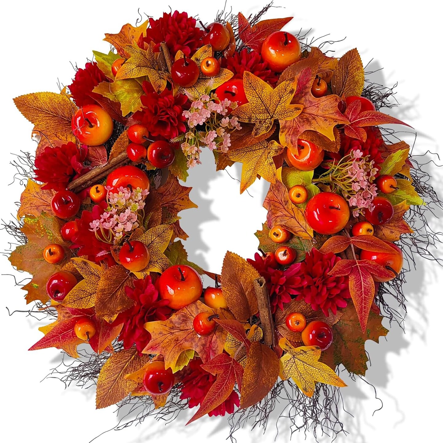 Fall Decorations Fall Wreaths For Front Door 18 Inch Fall Wreath With Lights Michaels 1815