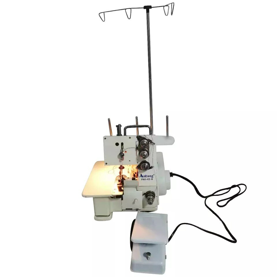 Professional 4 Thread Serger Overlock Sewing Machine 4-Line W/ Foot Controller