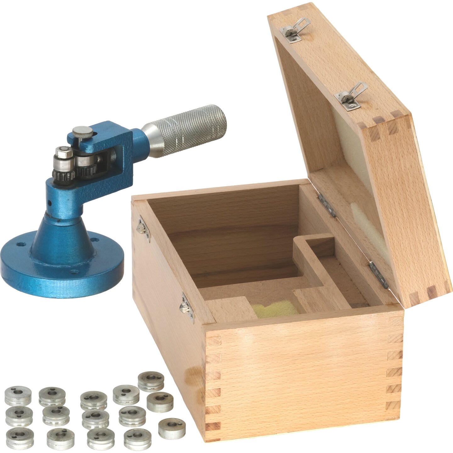 Ring Stretcher Tool, 16 Rollers &#x26; Wood Box to Resize &#x26; Enlarge Stone Set Jewelry