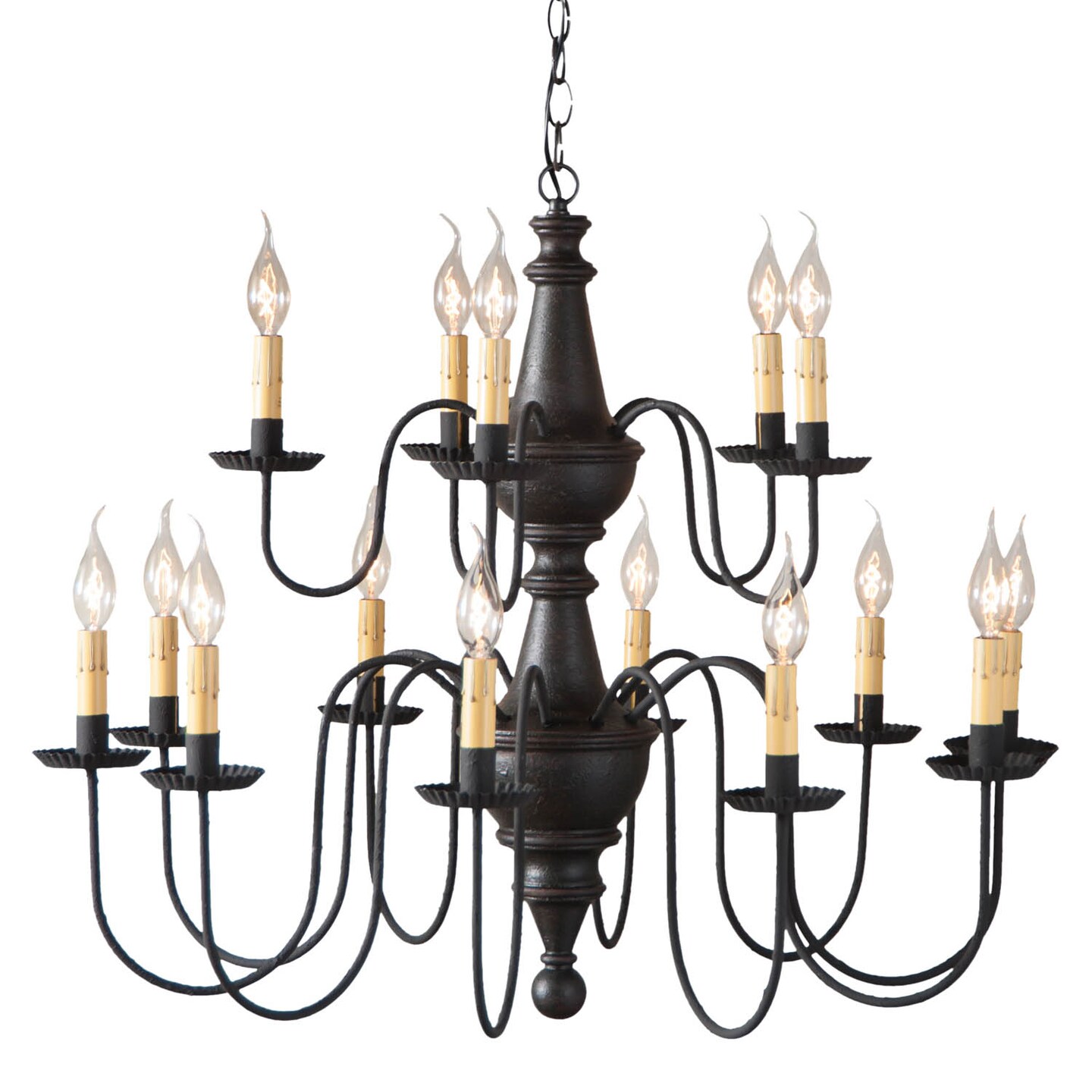 Harrison Two Tier Chandelier in Black