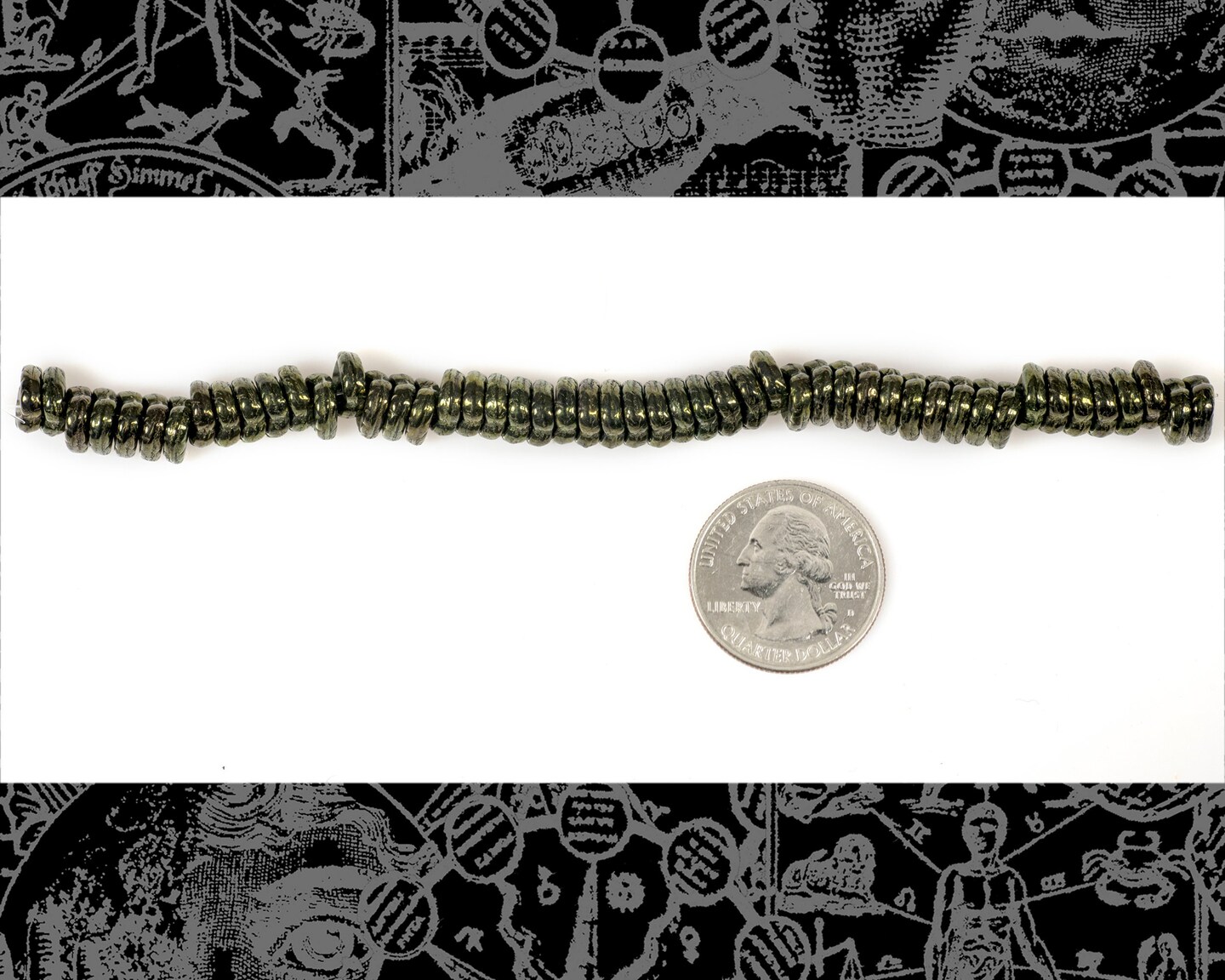 10mm Dark Metallic Olive Green Heart Leaf Beads - One Strand with Apx 50 beads - GB-LB1
