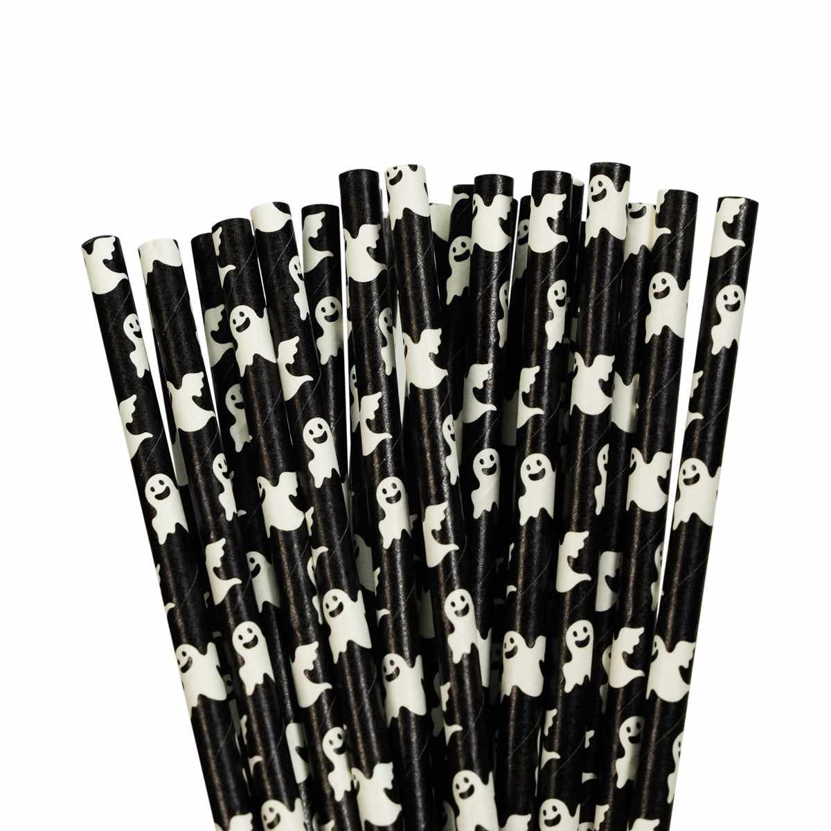 Ghost Print Cake Pop Party Straws