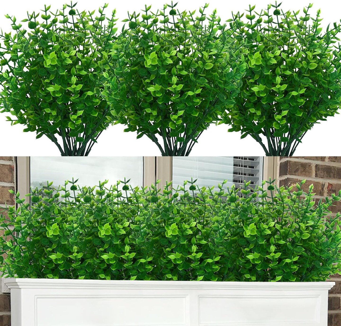 20 Bundles Artificial Plants Outdoor, Artificial Flowers for Outdoors