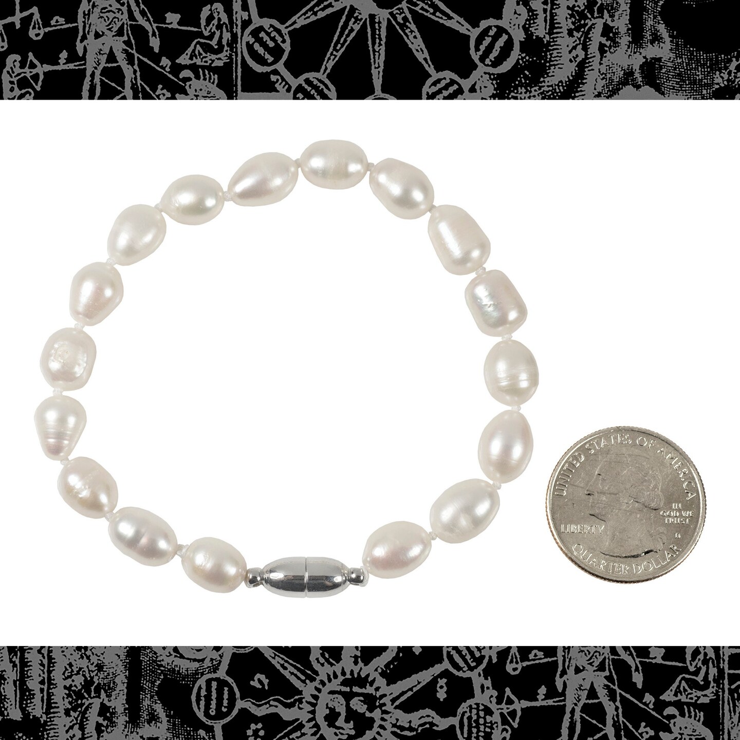 Freshwater Pearl Bead Bracelet - One - BR-02