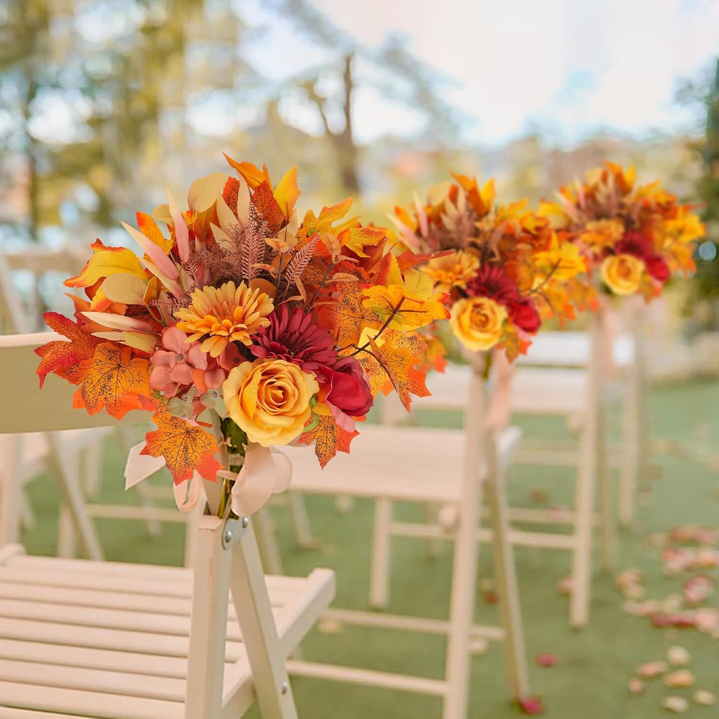 Artificial Fall Flowers Bouquets