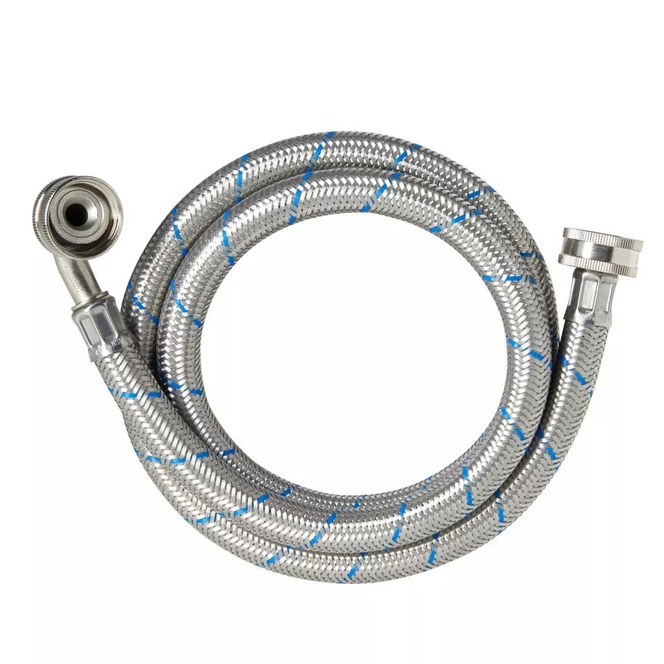 2 Pack Washing Machine Hoses 4 Ft, Universal Washer Hose 90 Degree Elbow Connect