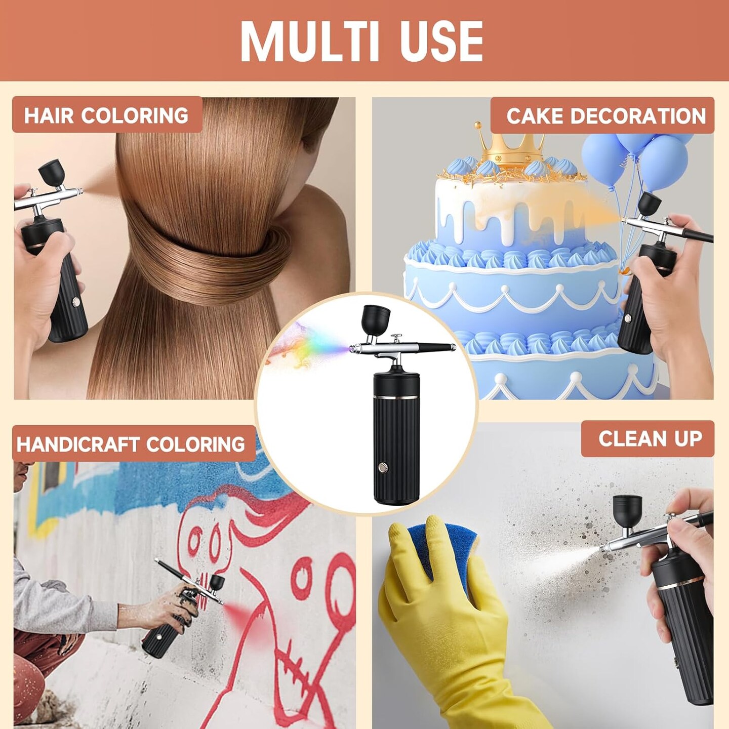Cordless Airbrush Kit Rechargeable Airbrush Compressor
