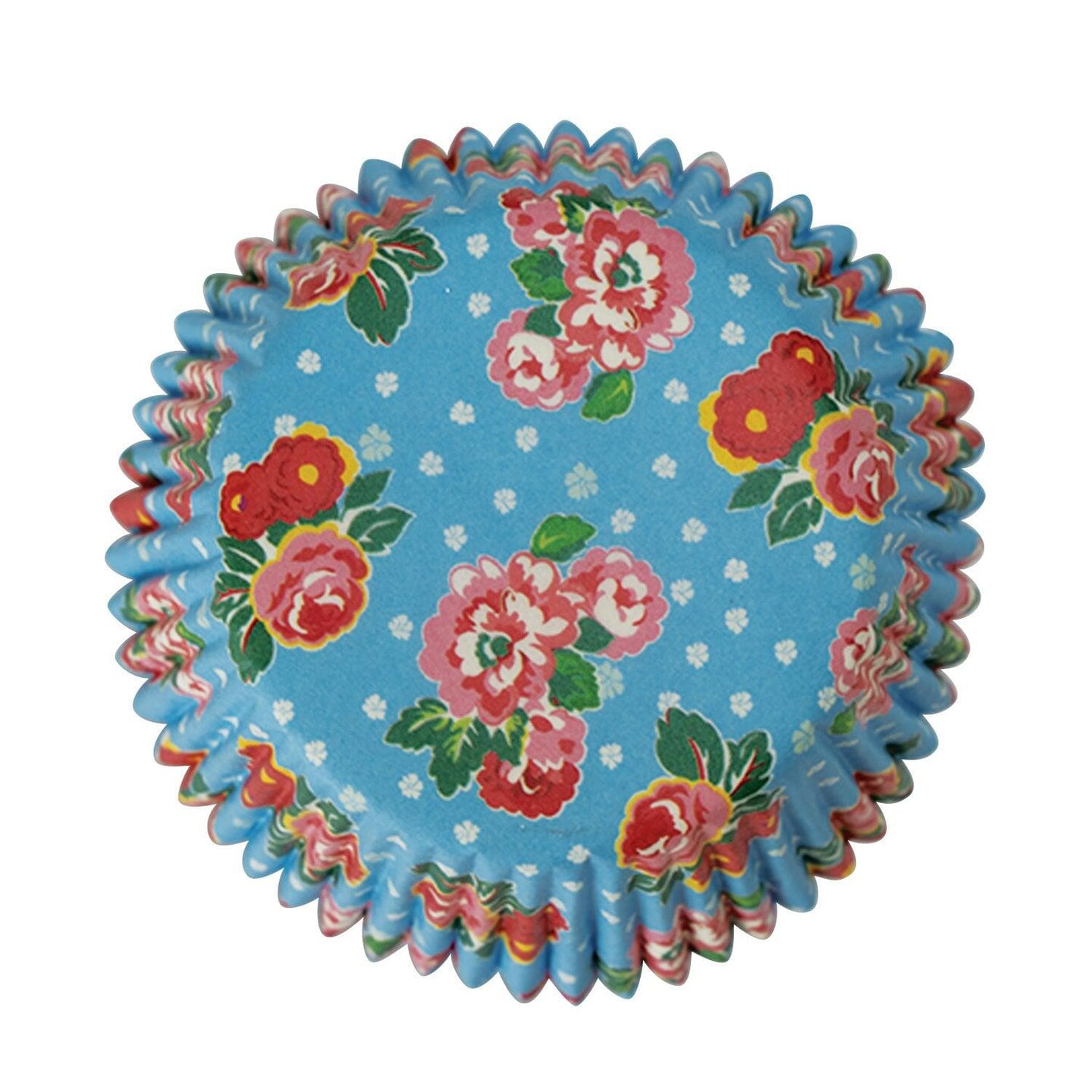 Blue Floral Standard Size Cupcake Wrappers &#x26; Liners | 25 PC Set