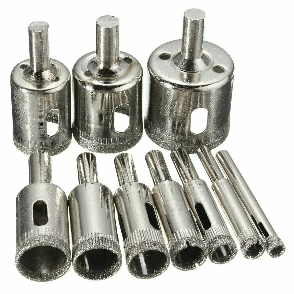 Diamond Drill Bits for Glass Ceramic Tile Porcelain Hole Maker Saw Cutting Set