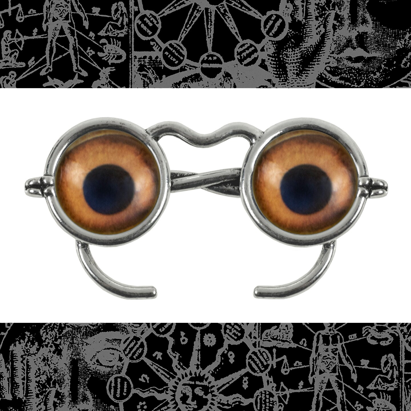 12mm Orange Eye Cabochons - Set of Two - CAB44