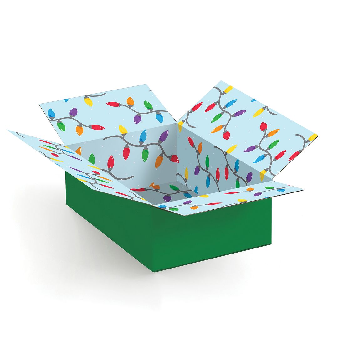 Great Papers! GiftIn Corrugated Shipping Box, Holiday Lights for Gifts, Birthdays, Holidays, and Care Packages, 2 Pack