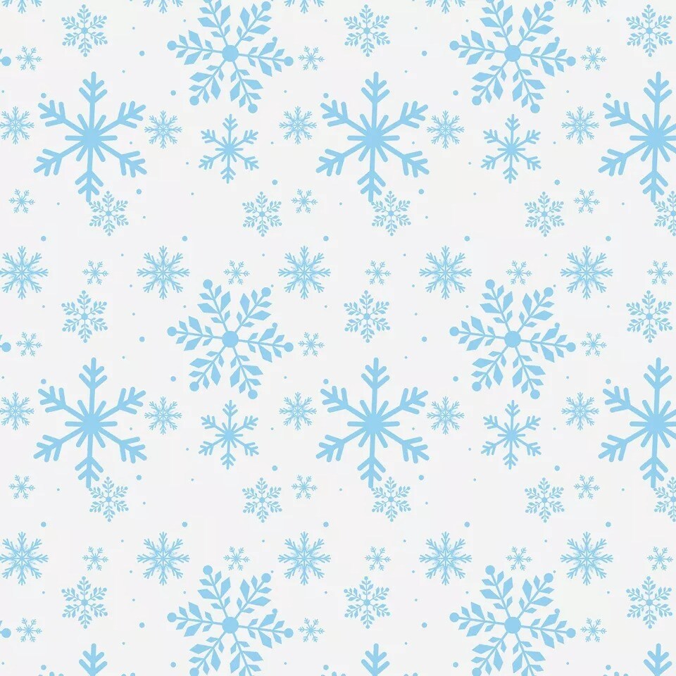 3 Pk Plastic Snowflake Tablecloth for Christmas, Disposable Table Cover, 54x108"