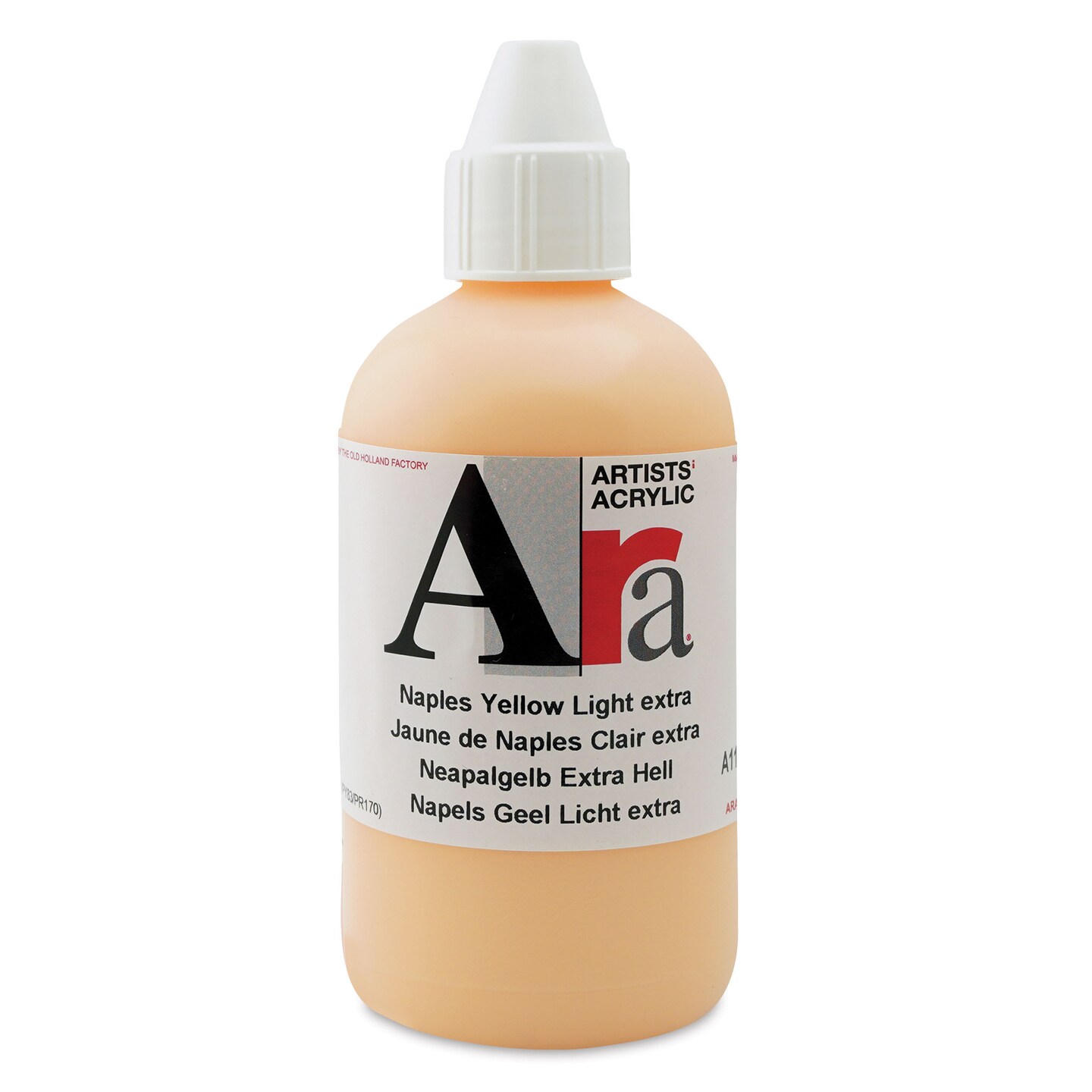Ara Artists’ Acrylic Paint - Naples Yellow Light Extra, 250 ml bottle