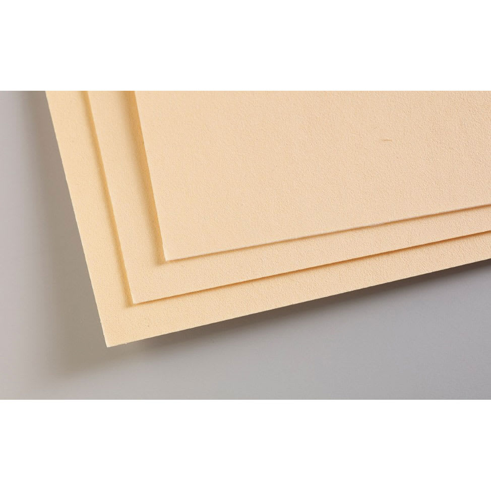 Clairefontaine Pastelgrain Paper Sheet - 19-3/4" x 27-1/2", Maize, 1 Sheet