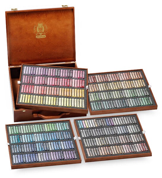Schmincke Soft Pastels - Set of 400, Assorted Colors, Wood Box, Full Stick