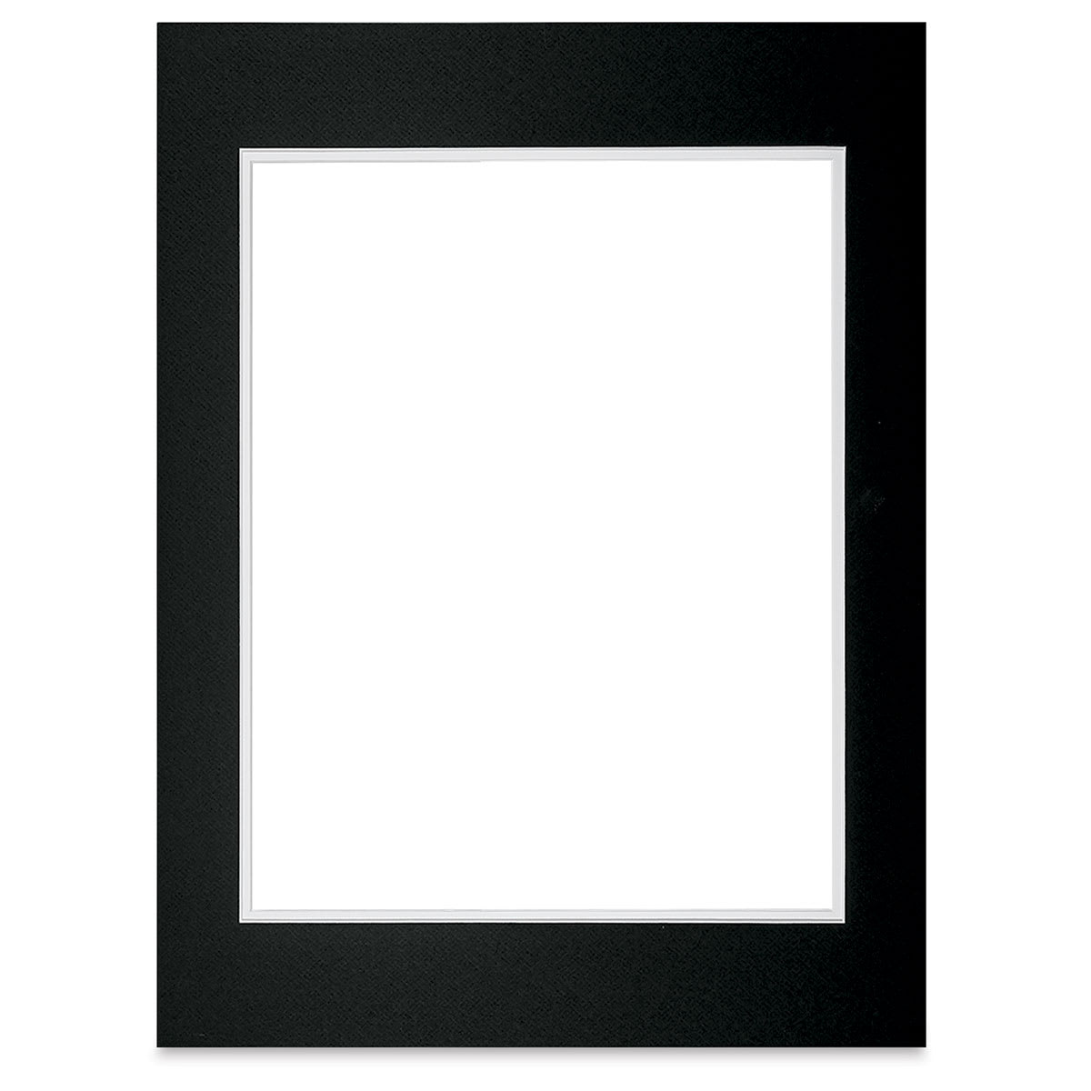 Blick Double Mat - Raven Black / Manor White, 18" x 24" (13-1/2" x 17-1/2" Opening)