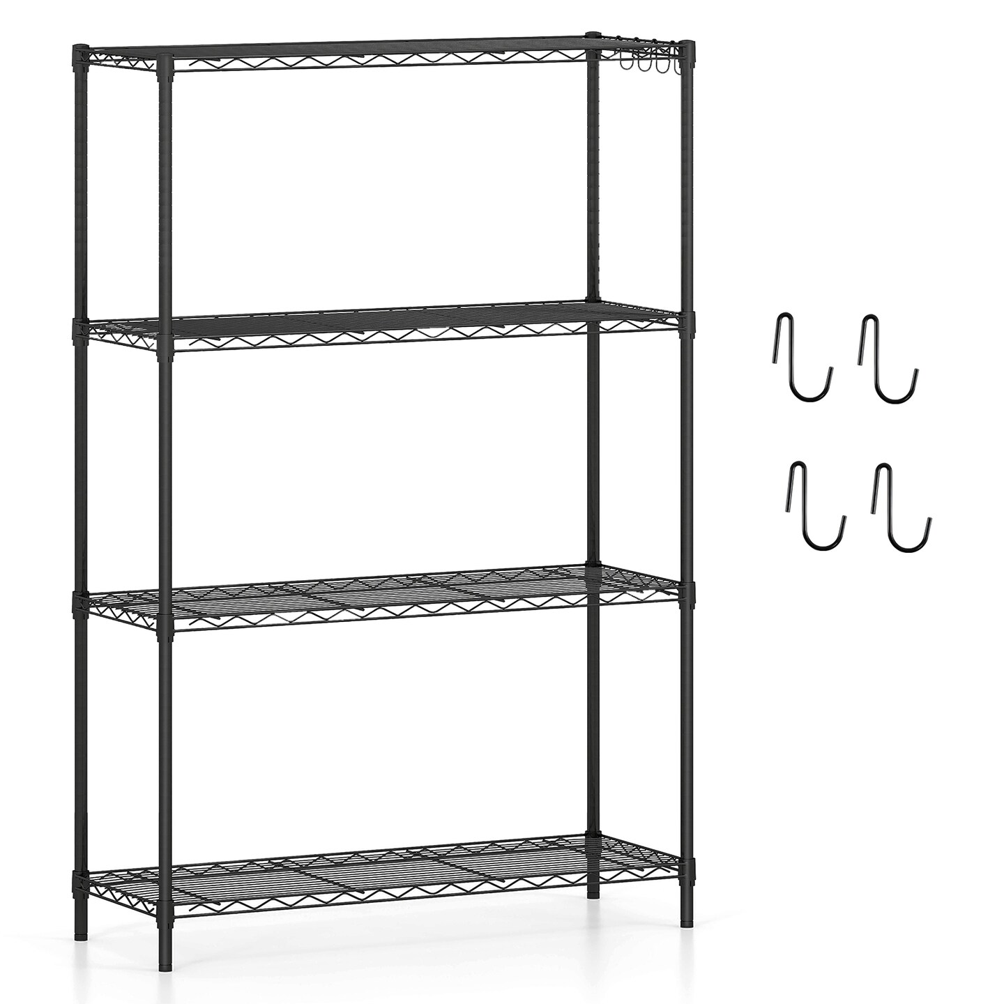 4-Tier Heavy Duty Metal Shelving Rack 1000 lbs Adjustable Storage Organizer