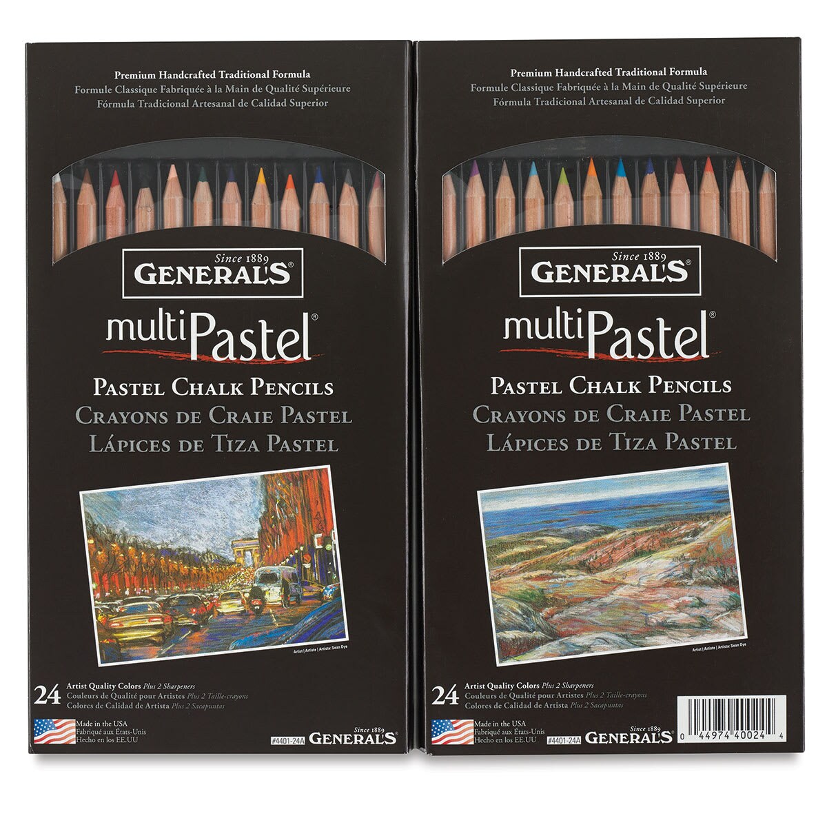 General's Pastel Chalk Pencil Set - Set of 24, Assorted Colors