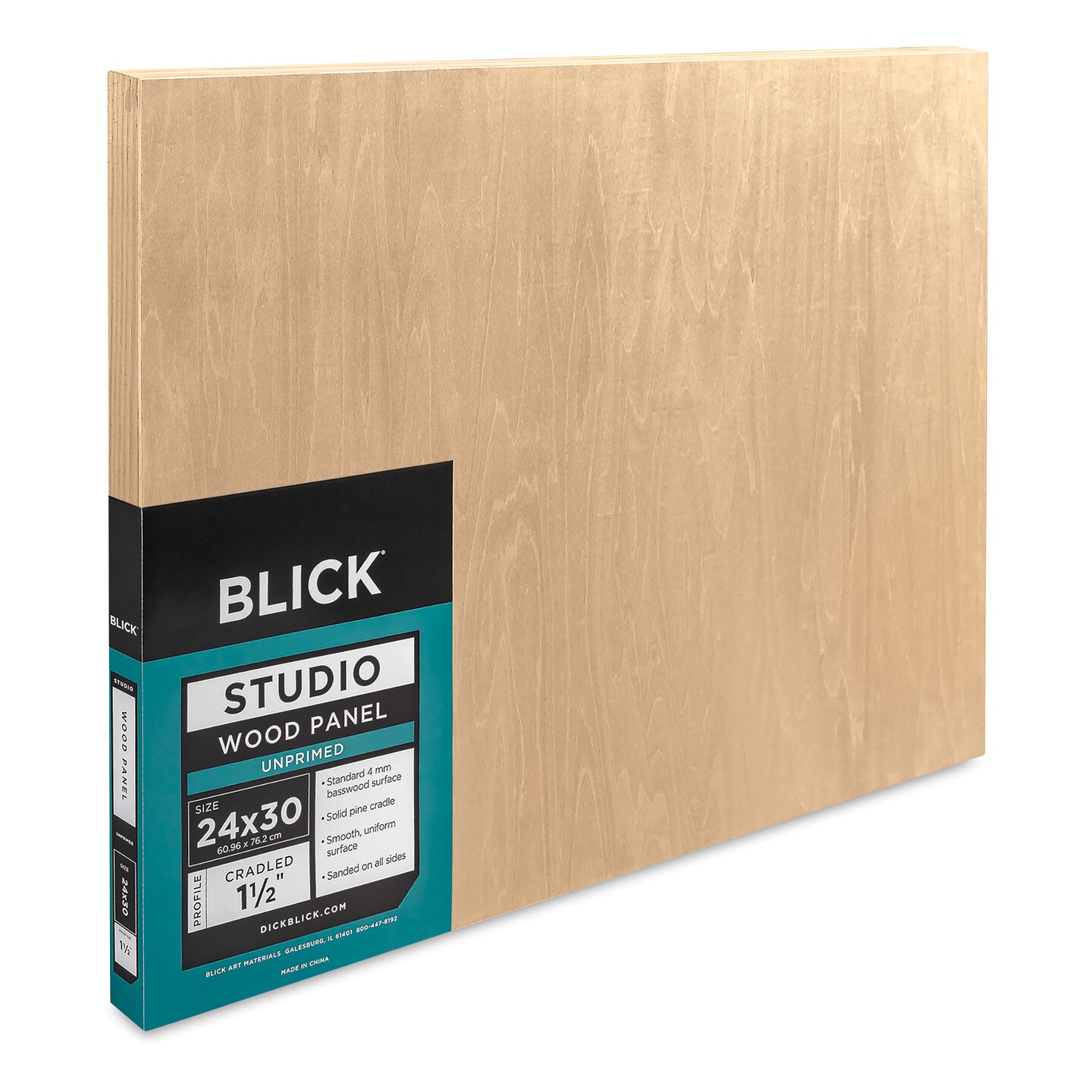 Blick Studio Artists' Wood Panels - Gallery Cradle, 24" x 30", 1-1/2" Cradle