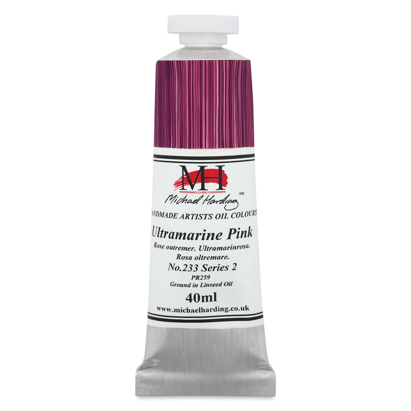 Michael Harding Artists Oil Color - Ultramarine Pink, 40 ml tube