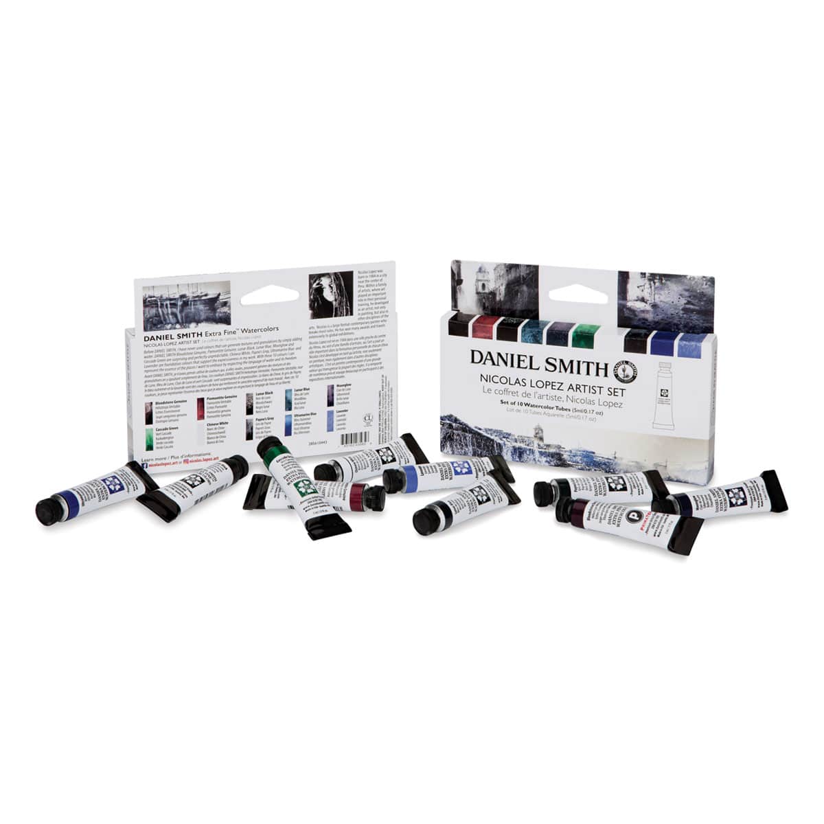 Daniel Smith Extra Fine Watercolor - Set of 10, Nicholas Lopez Artist, 5 ml Tubes