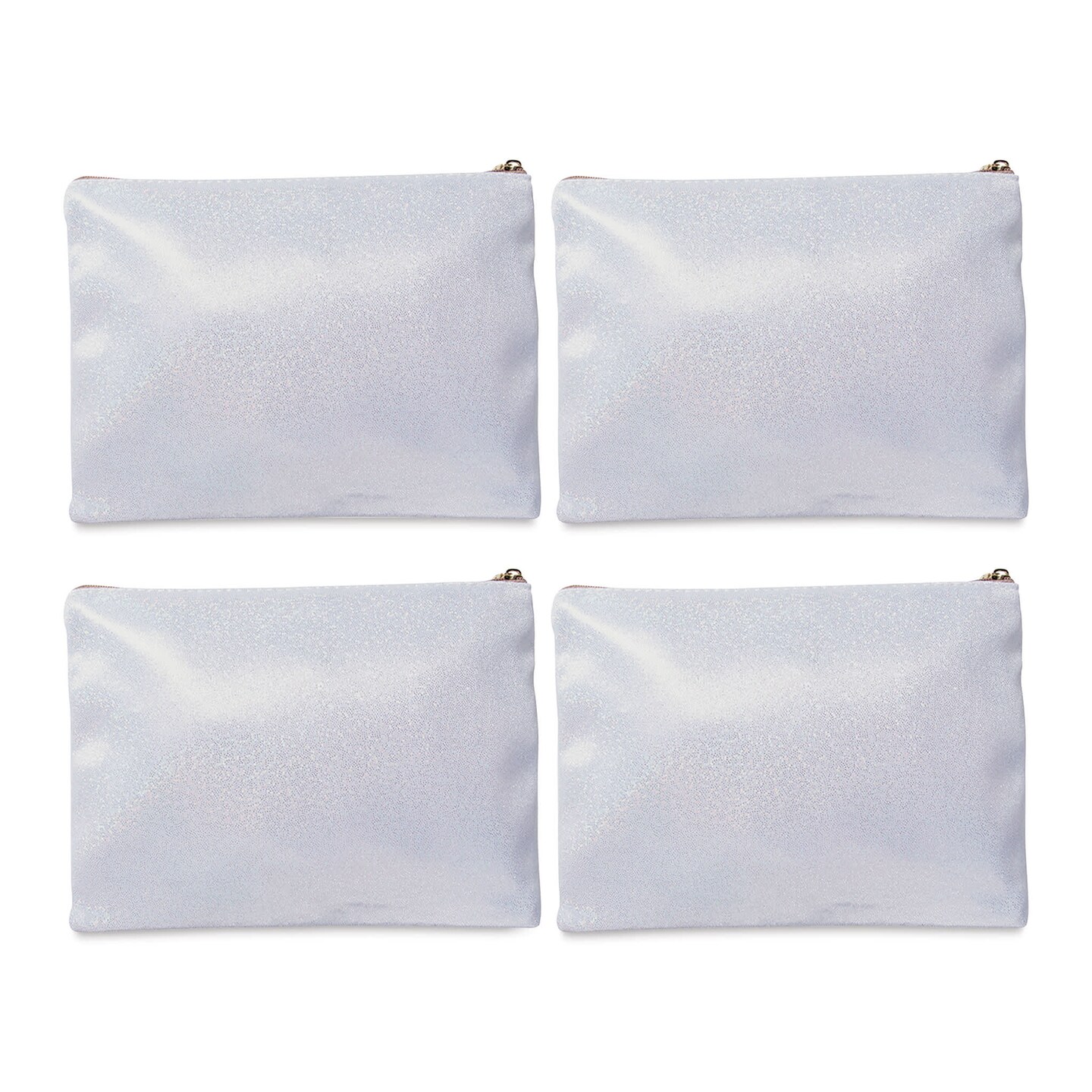 Craft Express Sublimation Printing Makeup Case - Shimmering Glitter, Pkg of 4