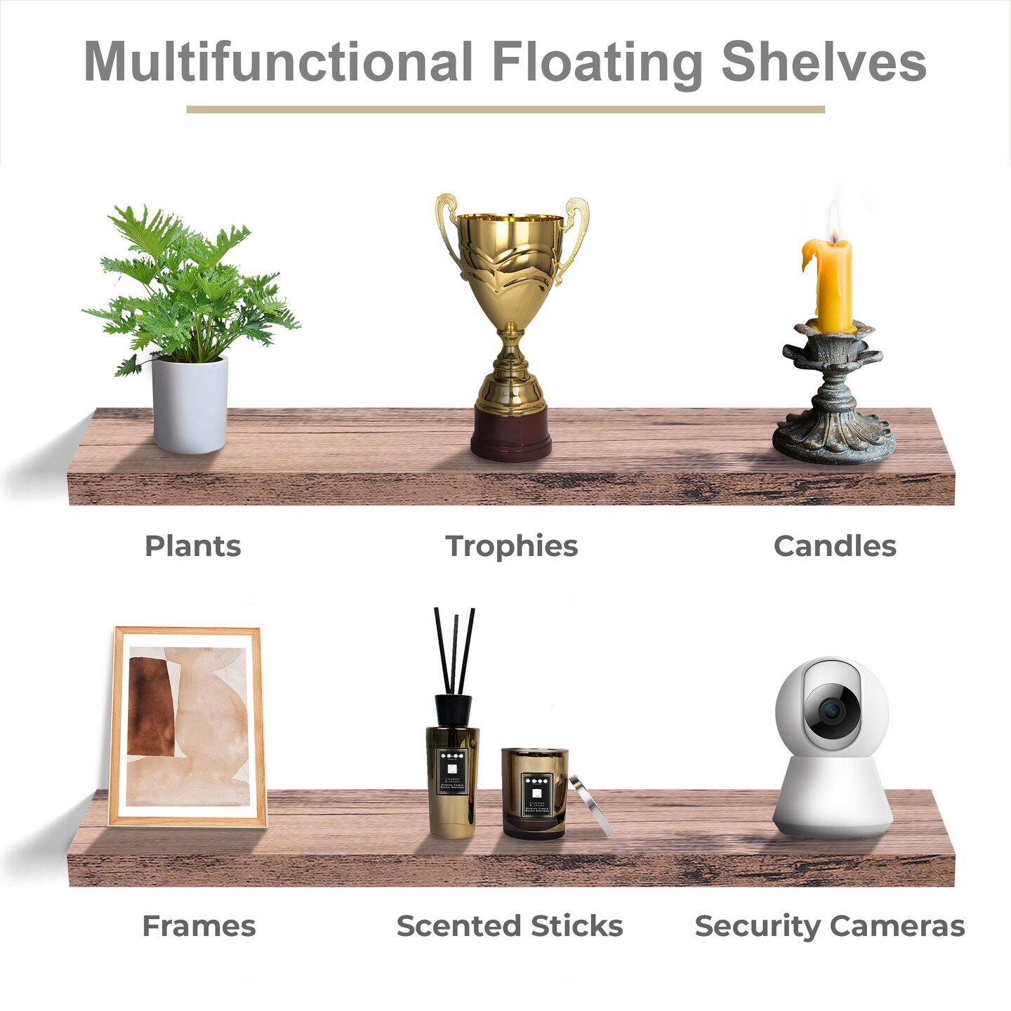 Sorbus Floating Shelves for Wall - 2 Extra Long Floating Shelves - 47 x 9.25 Inch Wall Mounted Floating Shelves for Wall