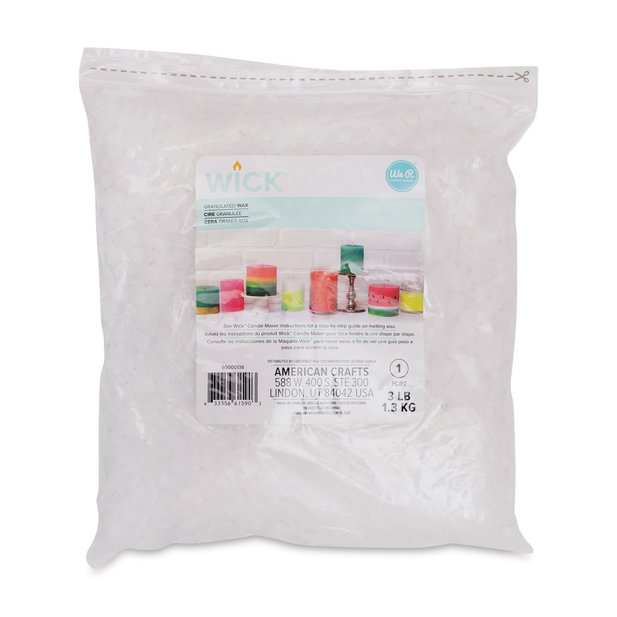 We R Memory Keepers Wick Candle Making Wax - Granulated Wax, 3 lb