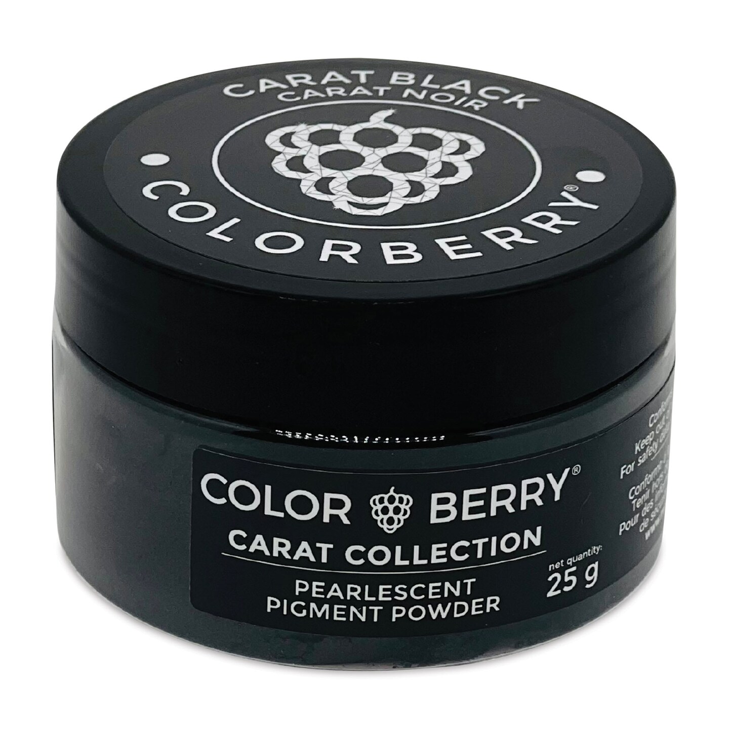Colorberry Carat Collection Dry Resin Pigment - Black, 25 g, Jar