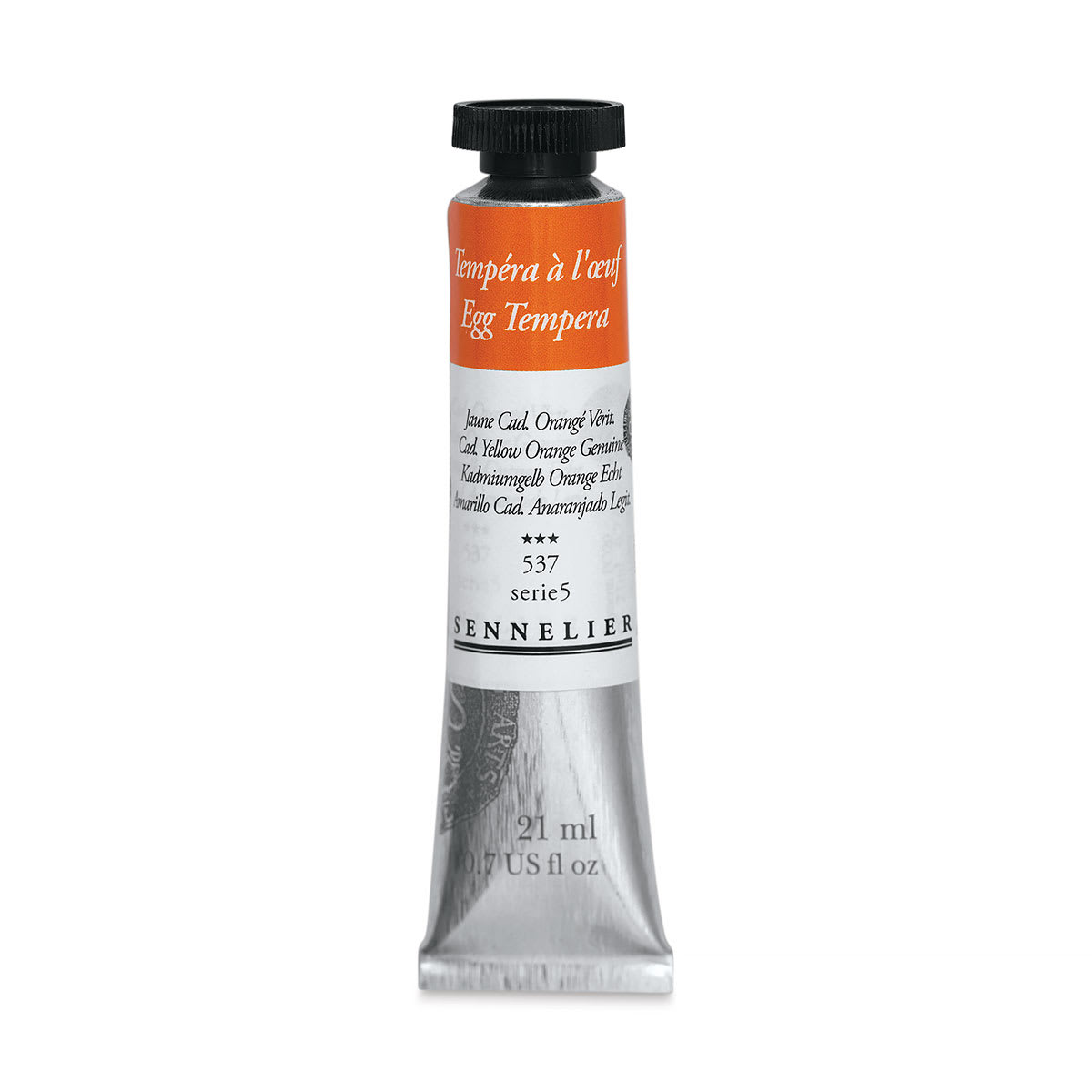 Sennelier Aritsts Egg Tempera- Cadmium Yellow Orange Genuine, 21 ml tube