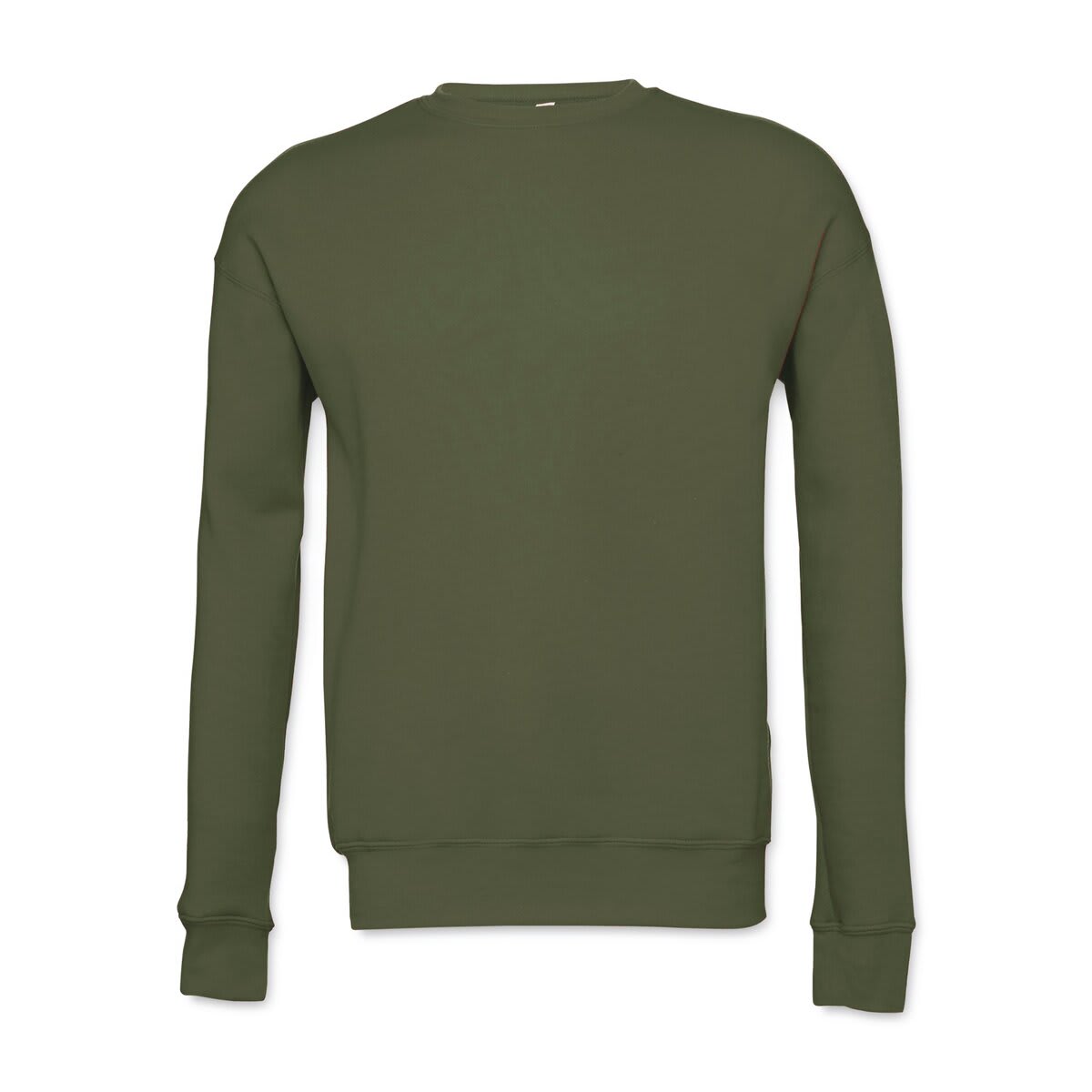 Bella + Canvas Unisex Sponge Fleece Drop Shoulder Sweatshirt - Military Green, Small