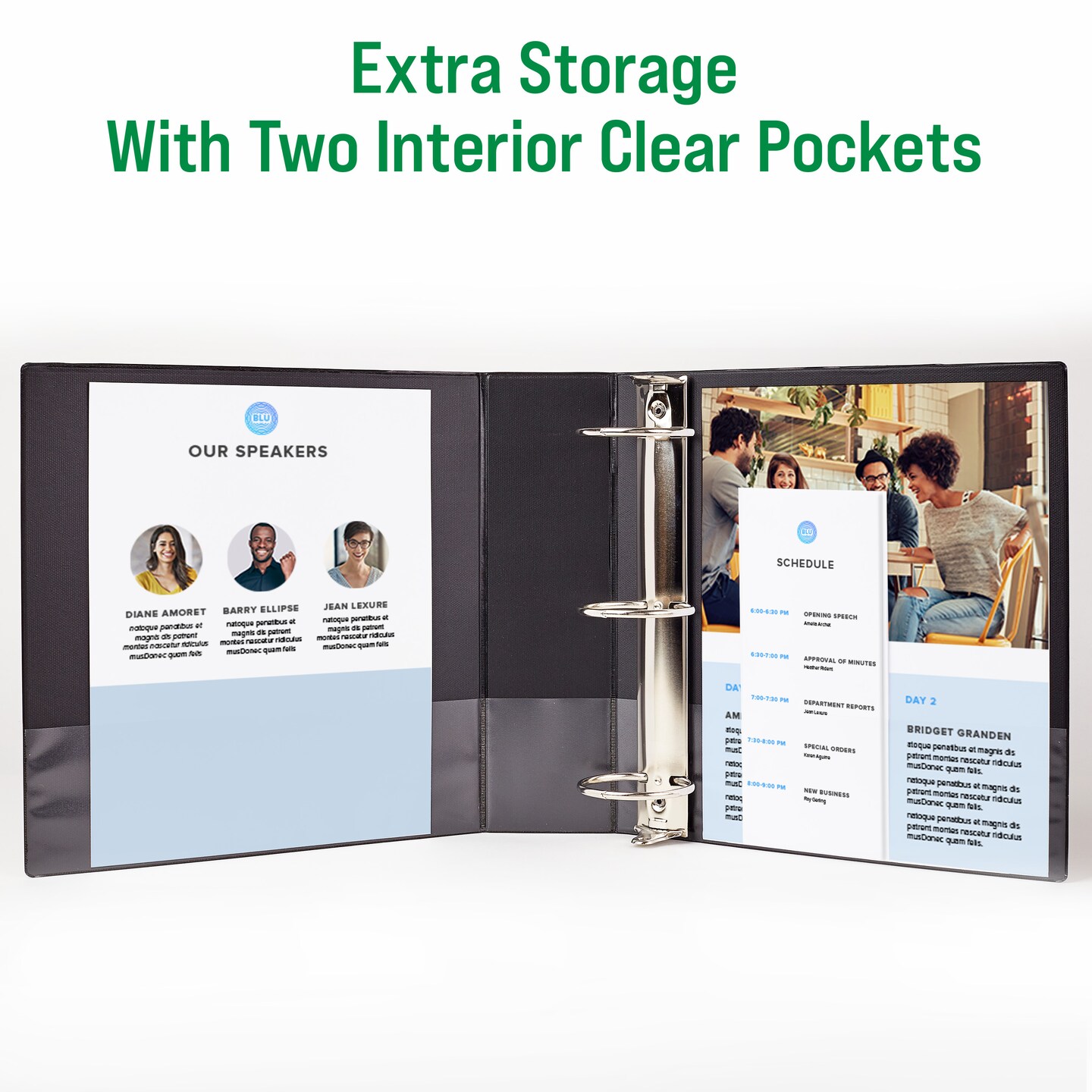 Office Essentials Economy View 3 Ring Binders, 3" Round Rings, 3.5" Spine, 460-Sheet Capacity, White Binders (12-Pack of 03430)