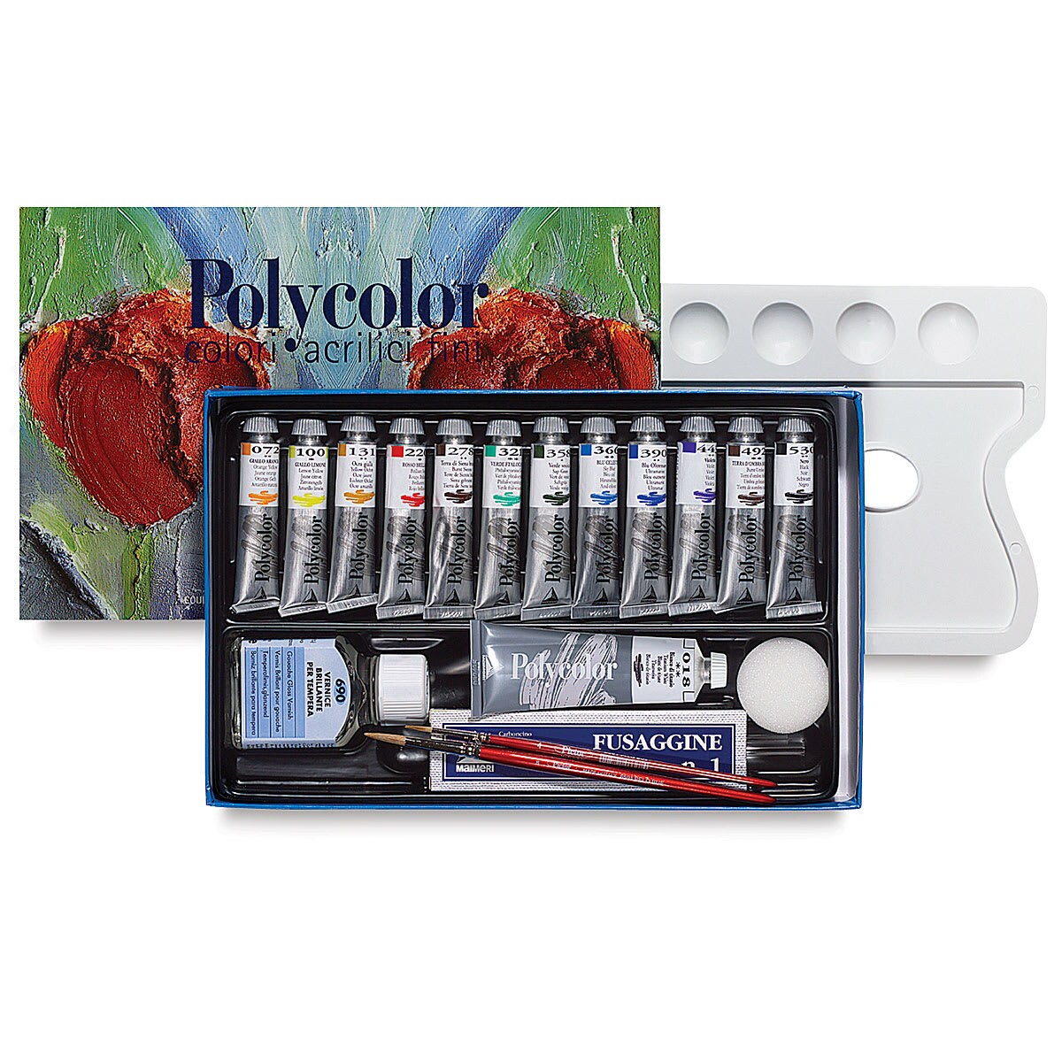 Maimeri Polycolor Vinyl Paints - Set of 20, Painting Set, 20 ml Tubes