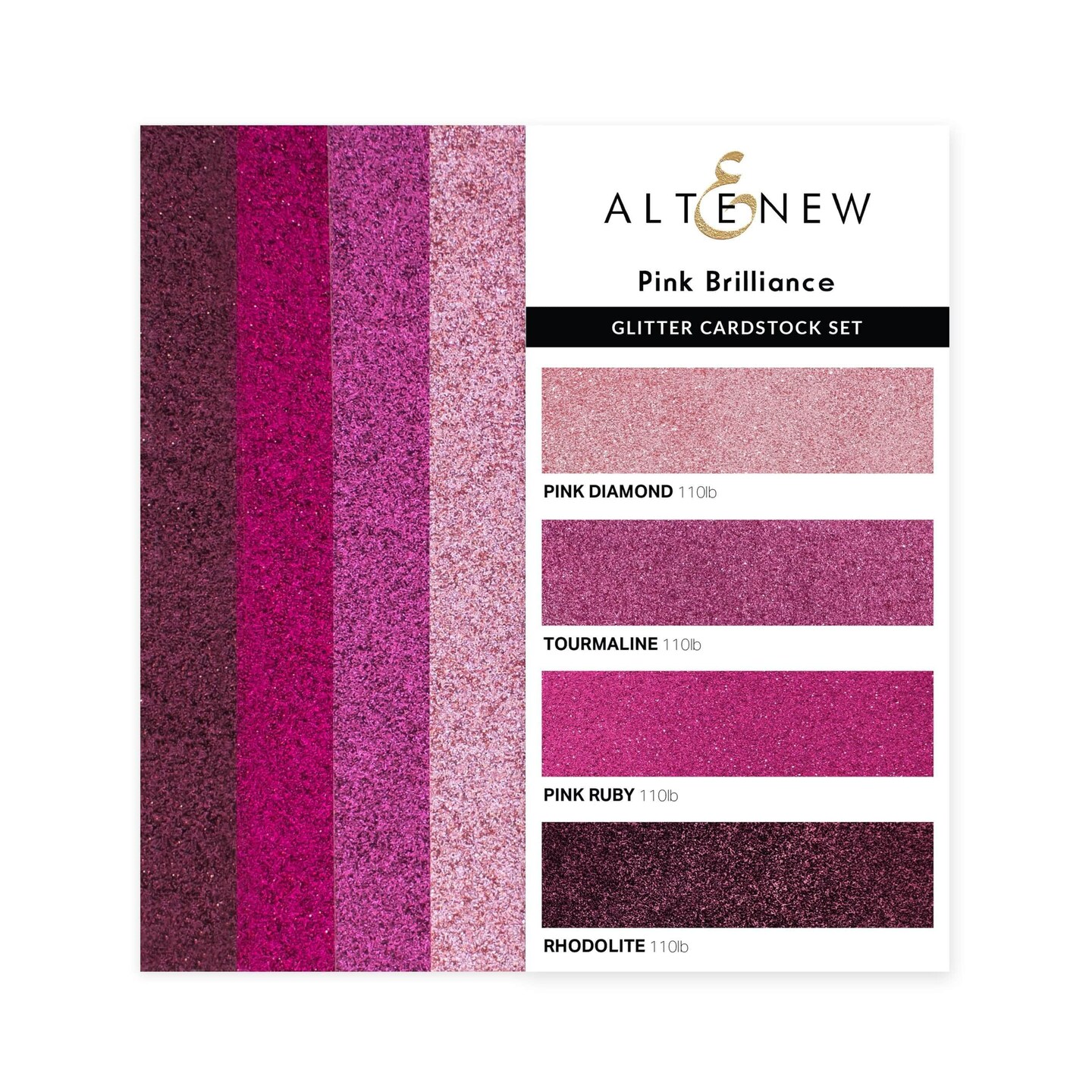 Glitter Gradient Cardstock Set - Pink Brilliance