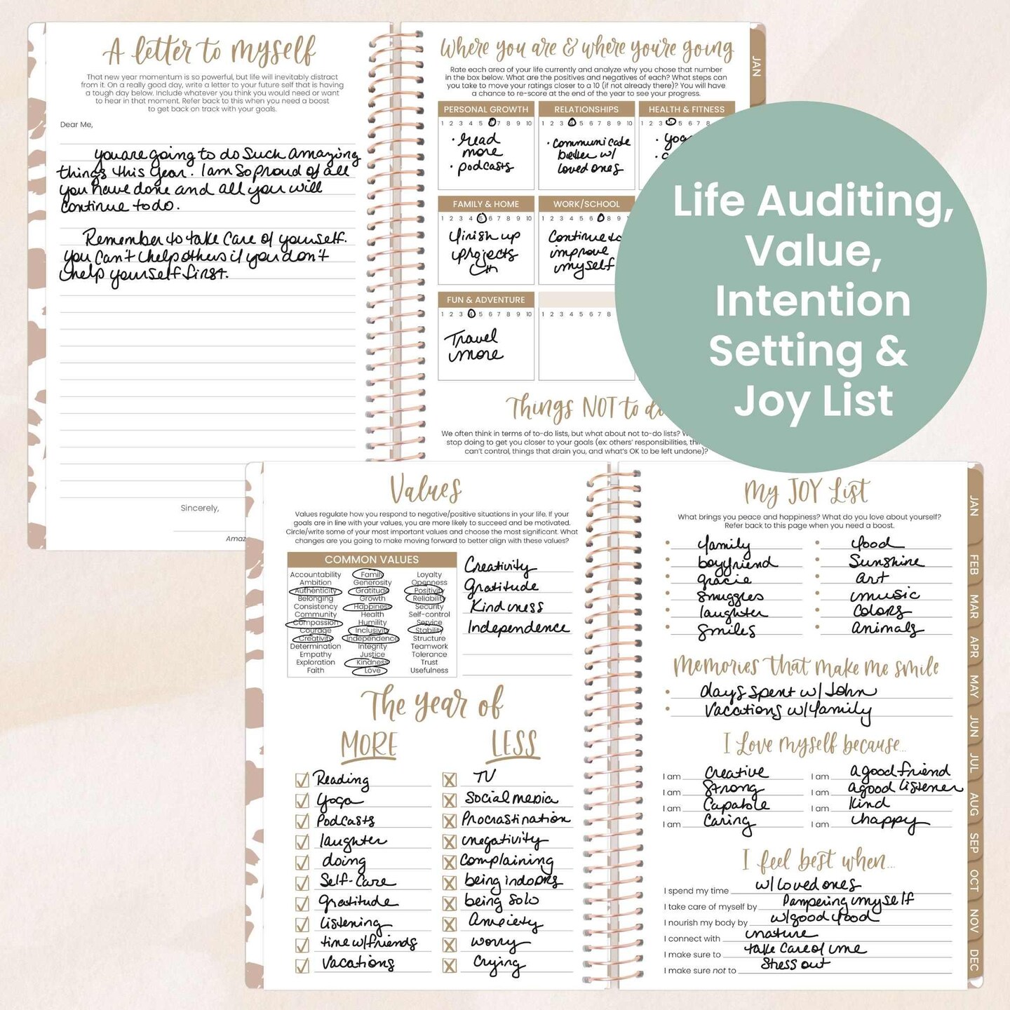 bloom daily planners 2026 Soft Cover Weekly & Monthly Planner, 5.5" x 8.25", Tan Leopard