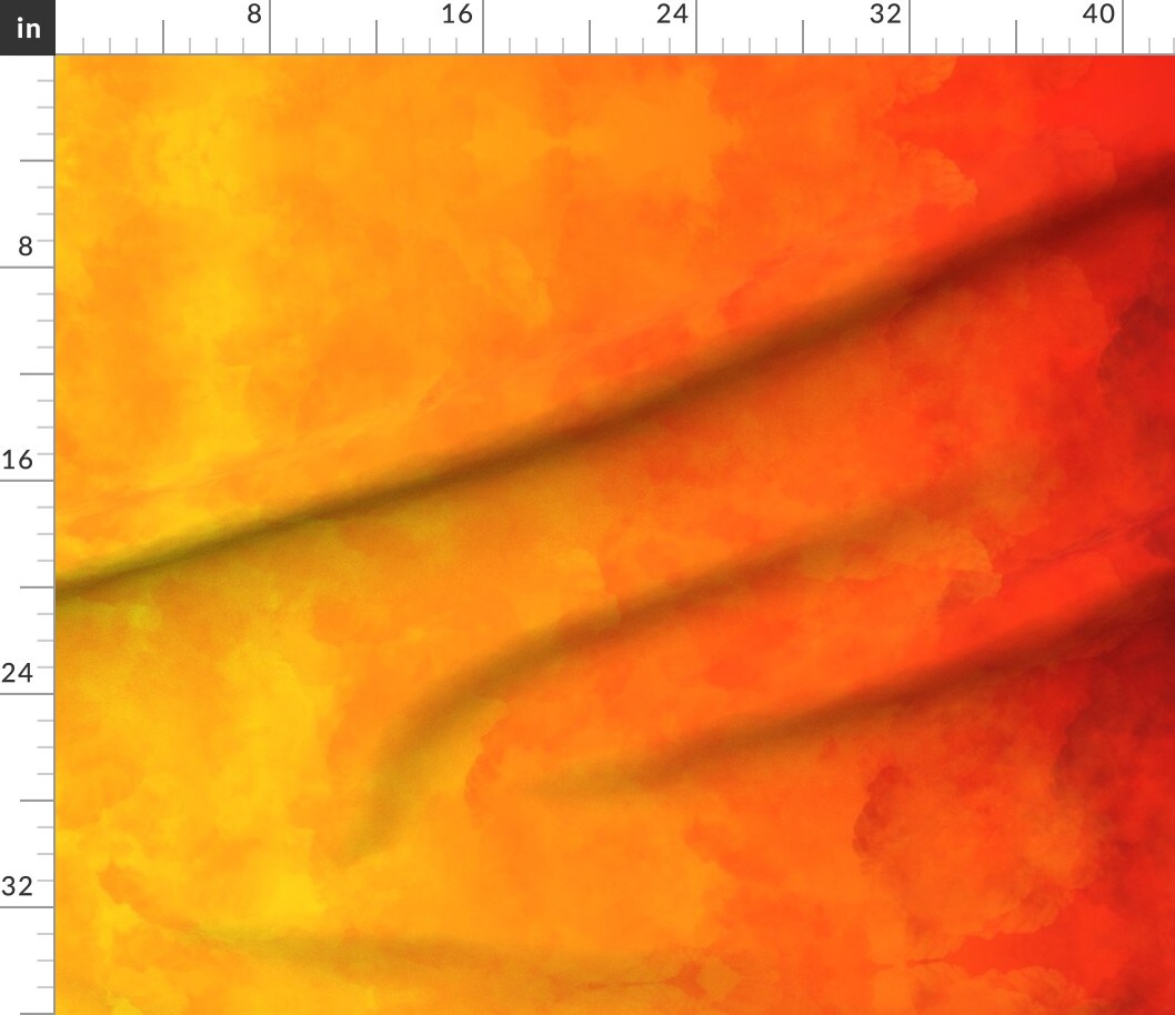 Various Fabrics by the Yard or Fat Quarter Fire Ombre Custom Printed Fabric by Spoonflower