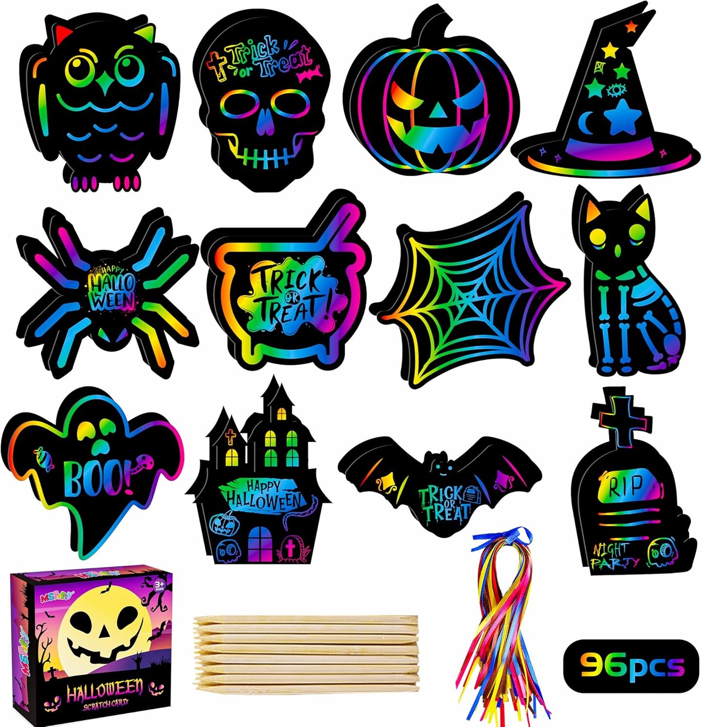 Scratch Paper Art for Kids - 96 Pcs
