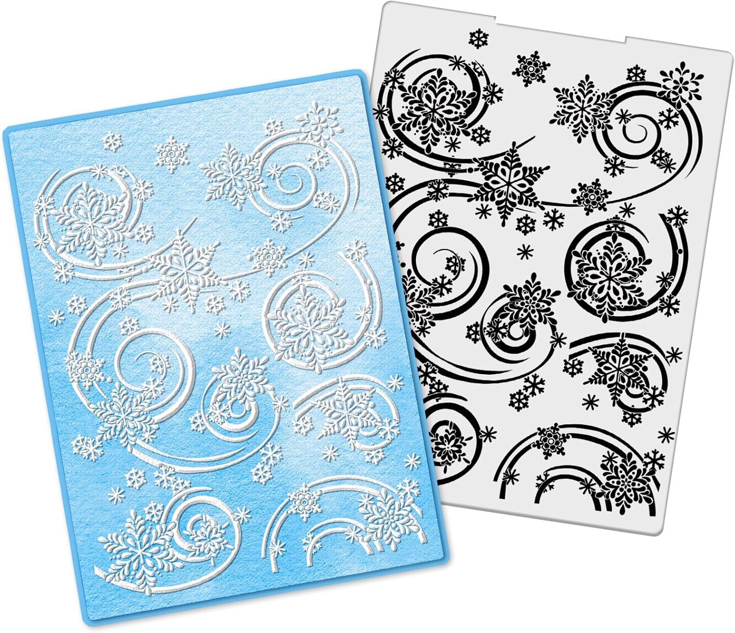 Winter Snowflake Plastic Embossing Folders for Card Making
