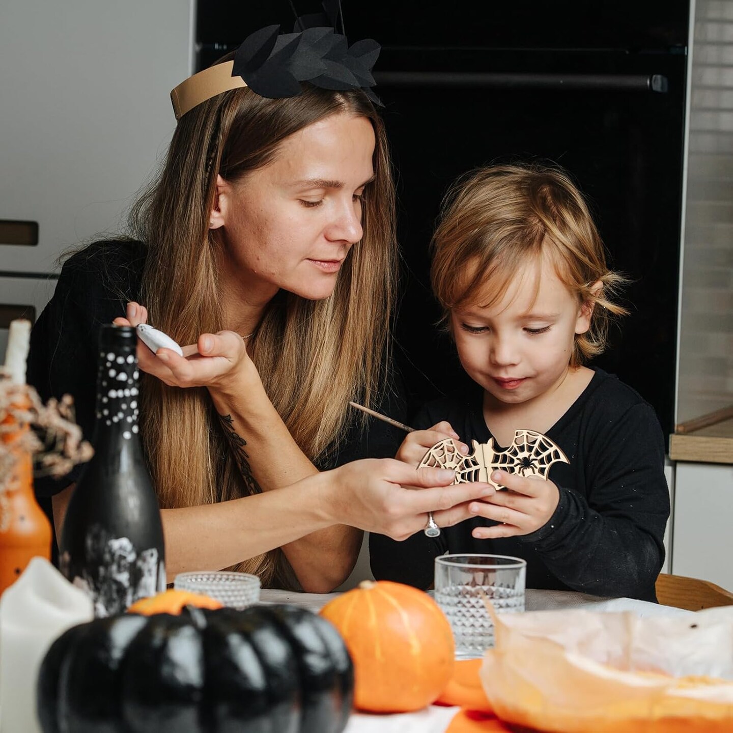 DIY 3D Halloween Bats Wood Crafts to Paint