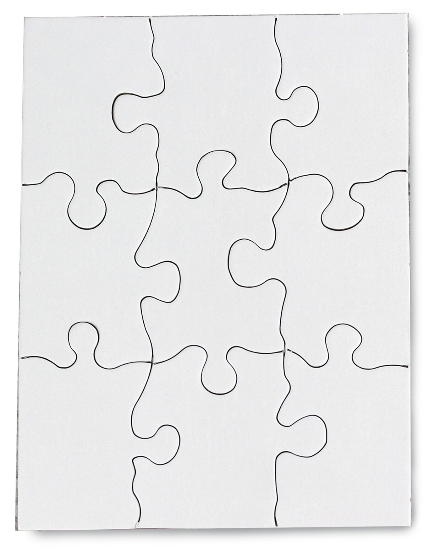 Hygloss Compoz-A-Puzzle Blank Jigsaw Puzzle 4"X5.5" 24/Pkg-9 Pieces