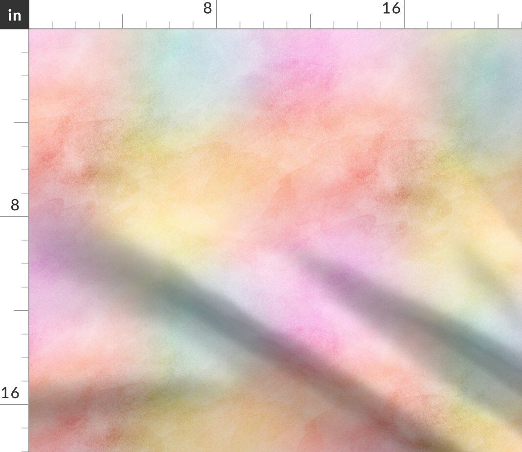 Pastel Rainbow Watercolor Pattern Kawaii Texture Girly Soft Spring Painted Watercolour Summer Custom Printed Fabric by Spoonflower Various Fabrics by the Yard or Fat Quarter