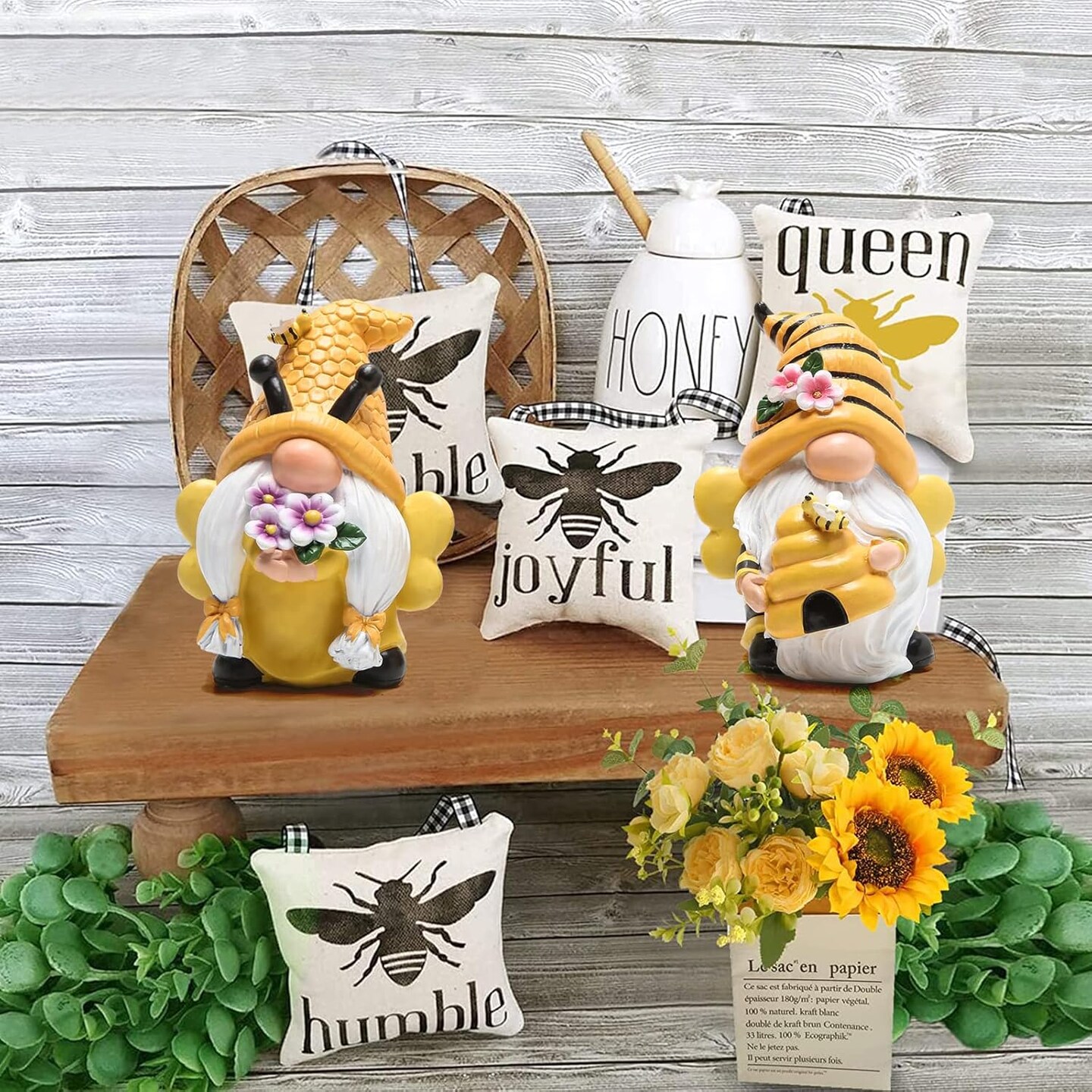 Spring Garden Gnomes Decorations Honey bee Gnome World Bee Day Decorations Gifts