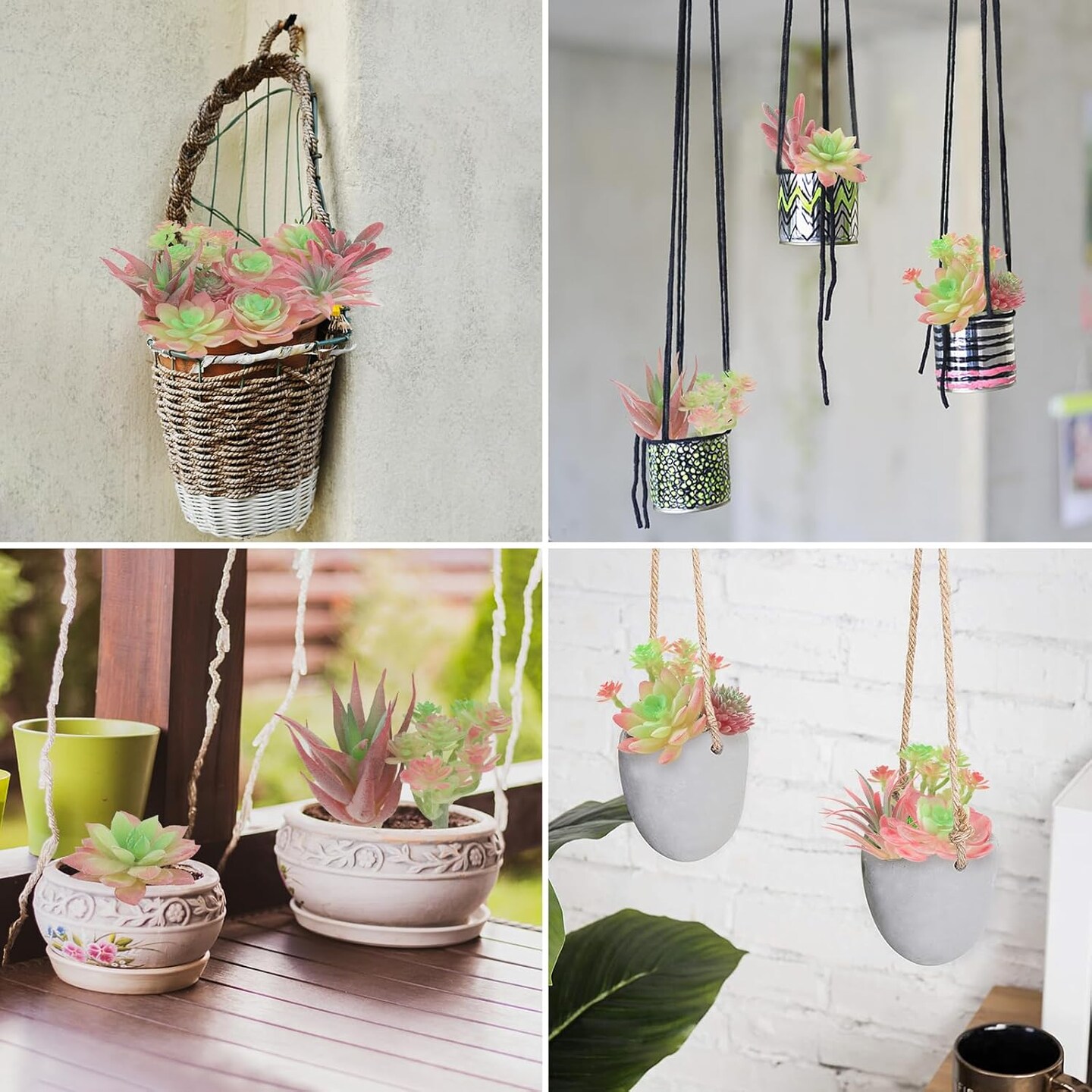 Artificial Succulents Plants-9 Pcs Mini Fake Succulents Unpotted Faux Succulents Plants, Realistic Crafting Floral Decor for Home, Party, Office, Indoor & Outdoor