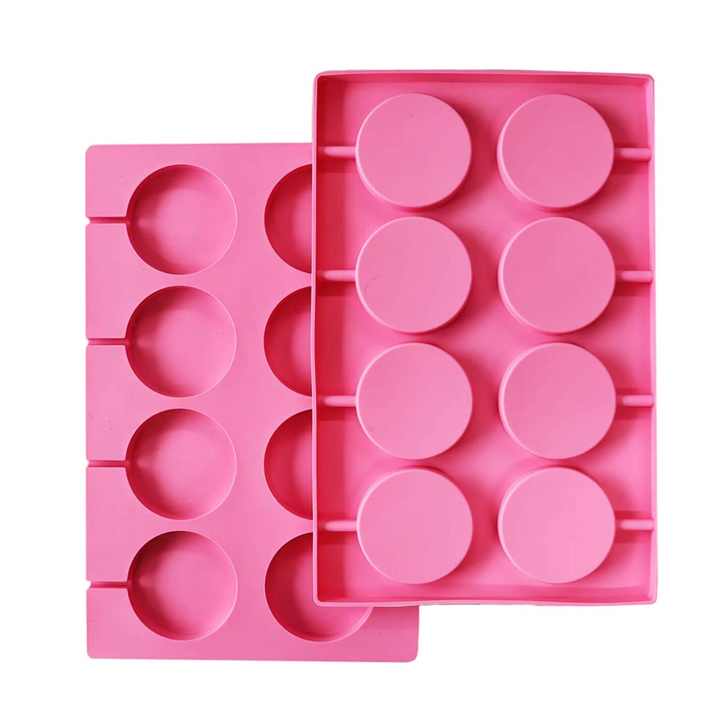 Silicone 2&#x22; Round Lollipop Sucker Mold