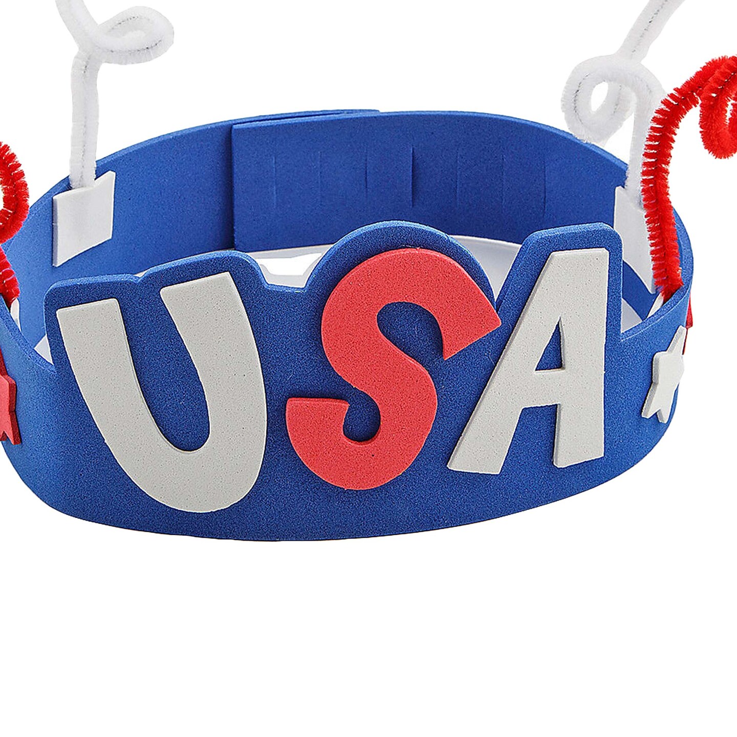 Patriotic USA Red, White &#x26; Blue Headband Craft Kits Makes 12