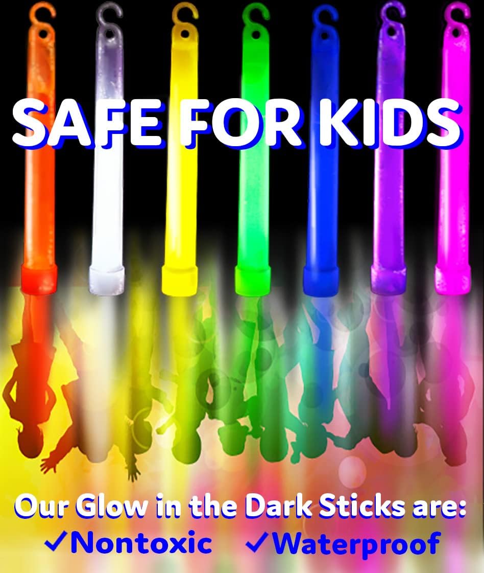 30 Multi Color Ultra Bright Glow Sticks Bulk - 12 Hour Duration - Versatile Use Glow Sticks for Parties, Emergency Light, Camping, and Survival Kit