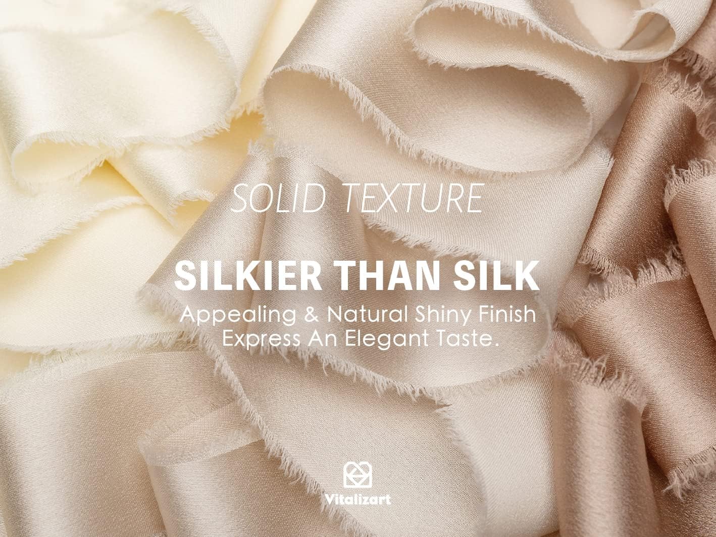 Silk Satin Ribbon 1-1/2 inch x 15 Yard with Wooden Spool Champagne &#x26; Nude Handmade Frayed Ribbons for Gift Wrapping Baby Shower Wedding Bridal Bouquets Holiday Decor