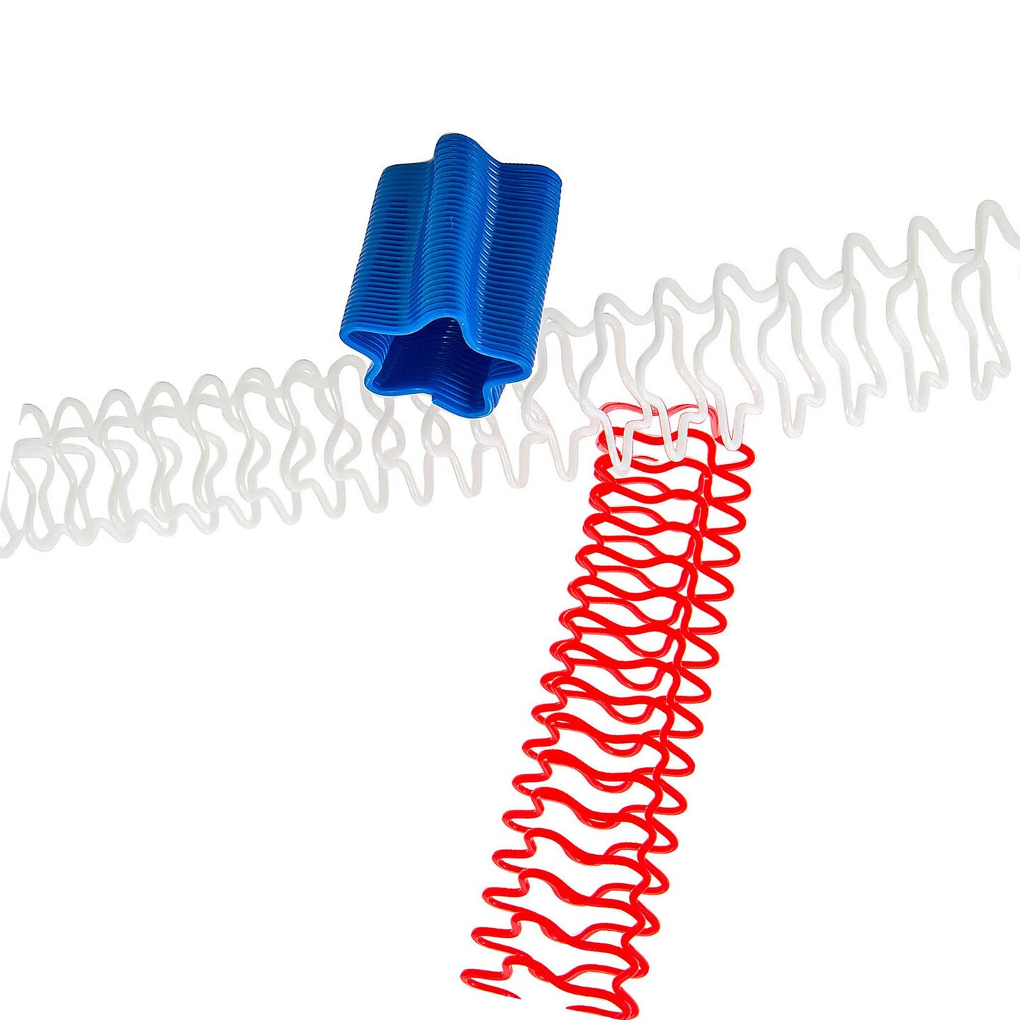 1 1/2" Mini Patriotic Star Shaped Plastic Magic Springs 12 Pc.