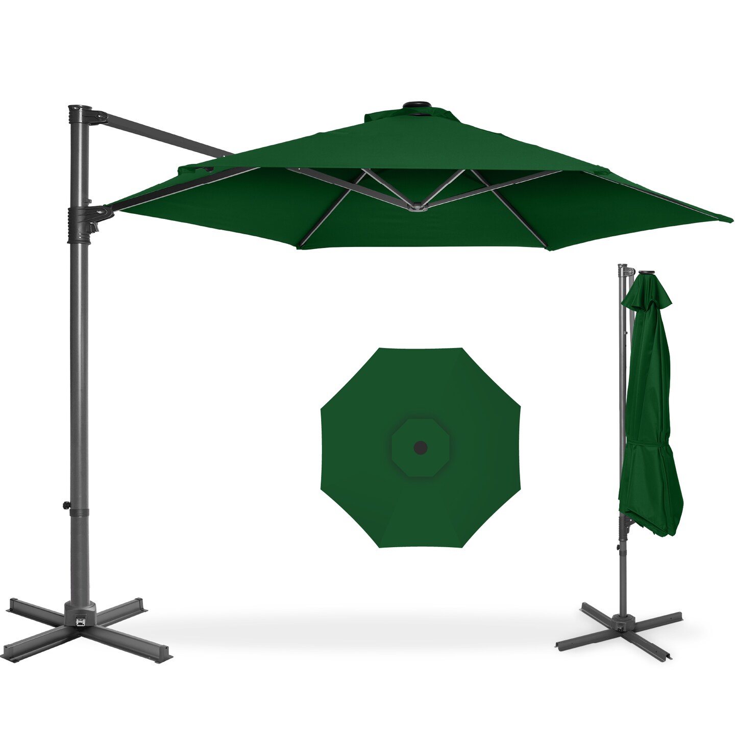 Best Choice Products 10ft 360° Rotating Cantilever Offset Hanging Patio Umbrella